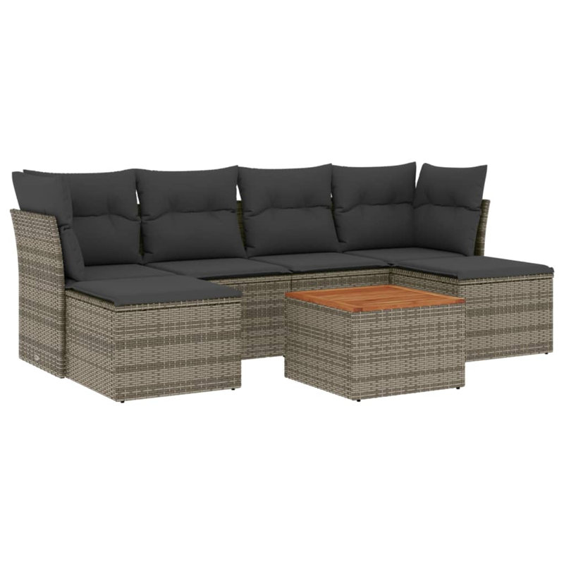 Ensemble de canapé de jardin Vidaxl gris