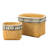 Geometric Trim Brown Multi Rectangular Basket Planters Of 2 Cement For Indoors Or Outdoors Use, L:10.4X8.7X7.9 S:7.3X5.5X5.9 Inches, 12.1 Lbs Decor,