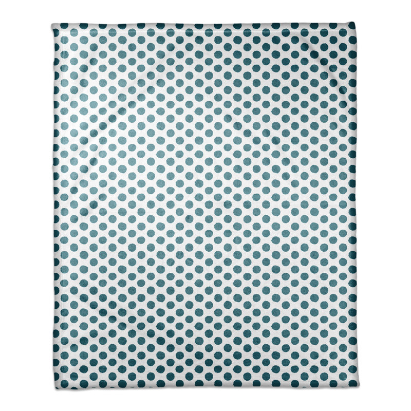  Jeté à pois, Bleu