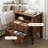 Avenall Nightstand With Charging Station, Vintage Bedside Table With 2 Fluted Drawers And Open Shelf, Rustic End Table With Power Outlet And Usb Ports For Bedroom, Walnut-1257994008