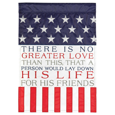 Drapeau de jardin en polyester 18 x 13 po