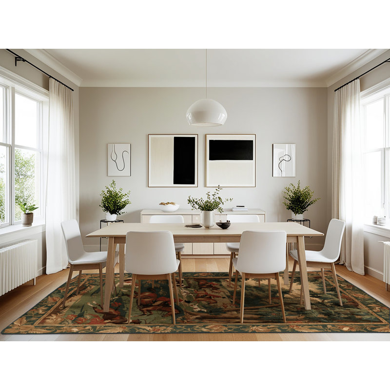 Tapis brun français lavable à la machine, Rectangulaire 7 pi x 10 pi