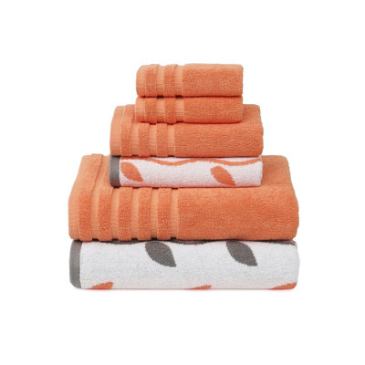  6 Piece 100% Cotton Towel Set
