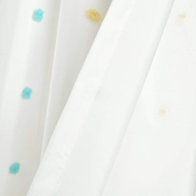 Lush Decor Rainbow Tufted Dot Semi-Sheer Single Curtain Panel