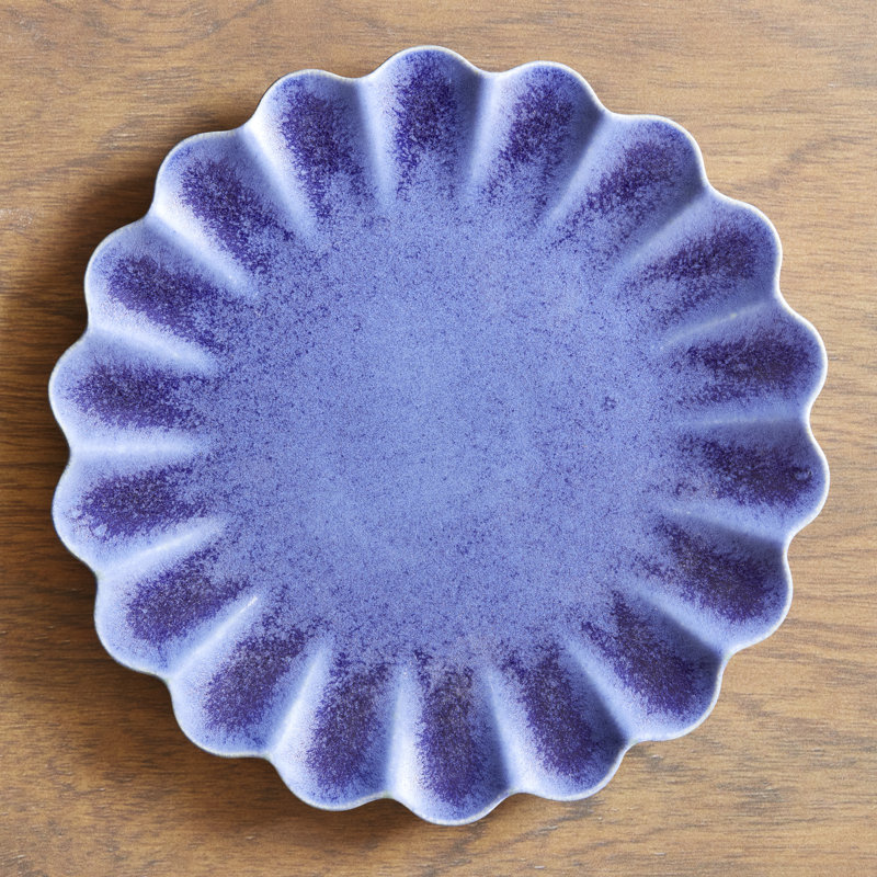 Dhalia Stoneware Dinner Plate, Blue