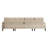 110" U-Shaped Sectional Sofa with Double Chaises, 4-Seat Couch with Deep Seat for Apartment Living Room-2061117383