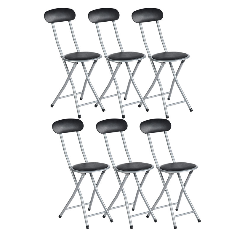 Amilya Faux Leather Padded Stackable Folding Chair Folding Chair Set