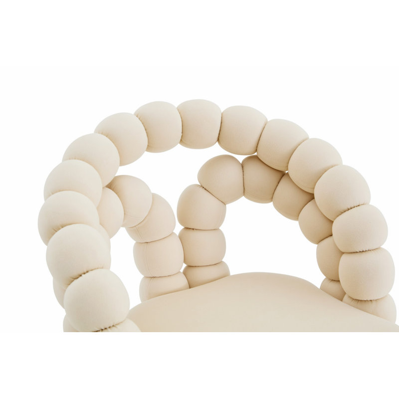 Chaise pivotante moderne et ajustable pour le salon, le bureau, Beige, or, Beige, or