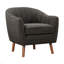 Chaise d'appoint Mid-Century moderne en chenille 1pc-152567260