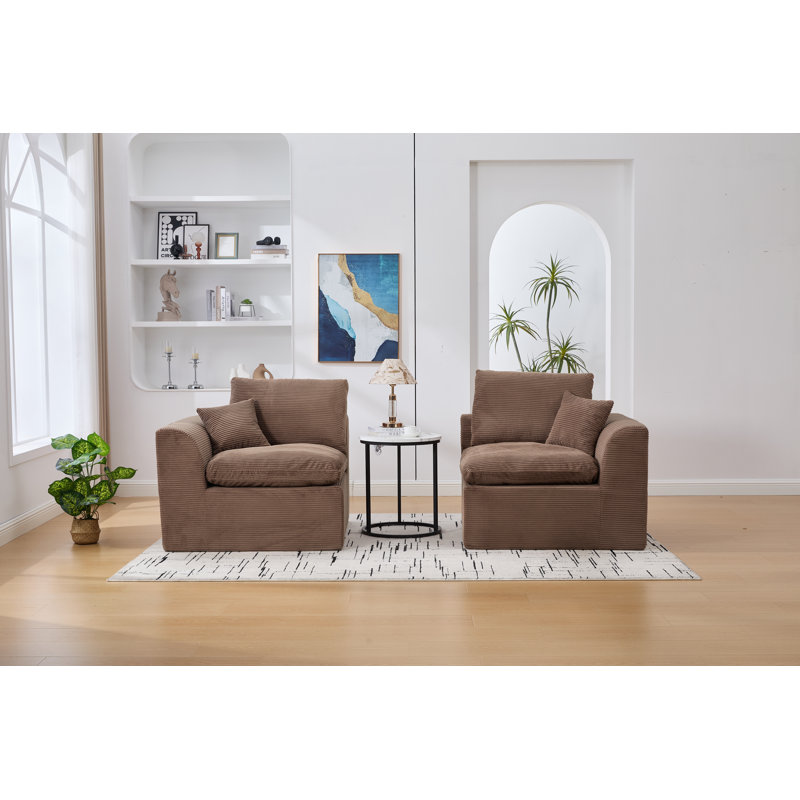 Canapé modulaire modulaire Cloud, canapé Comfy Cloud Modern, 2 places avec housses de coussin, meubles amovibles pour salon, chambre à coucher, appartements, dortoirs, sans assemblage requis
