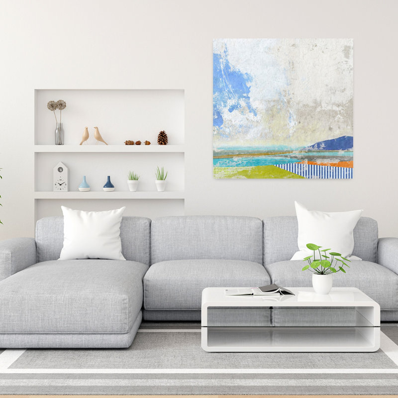 Capri, paysage abstrait contemporain, art naturel, H 36 po x l 36 po