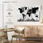 Marble World Map, reproduction d'art sur toile-2029550557