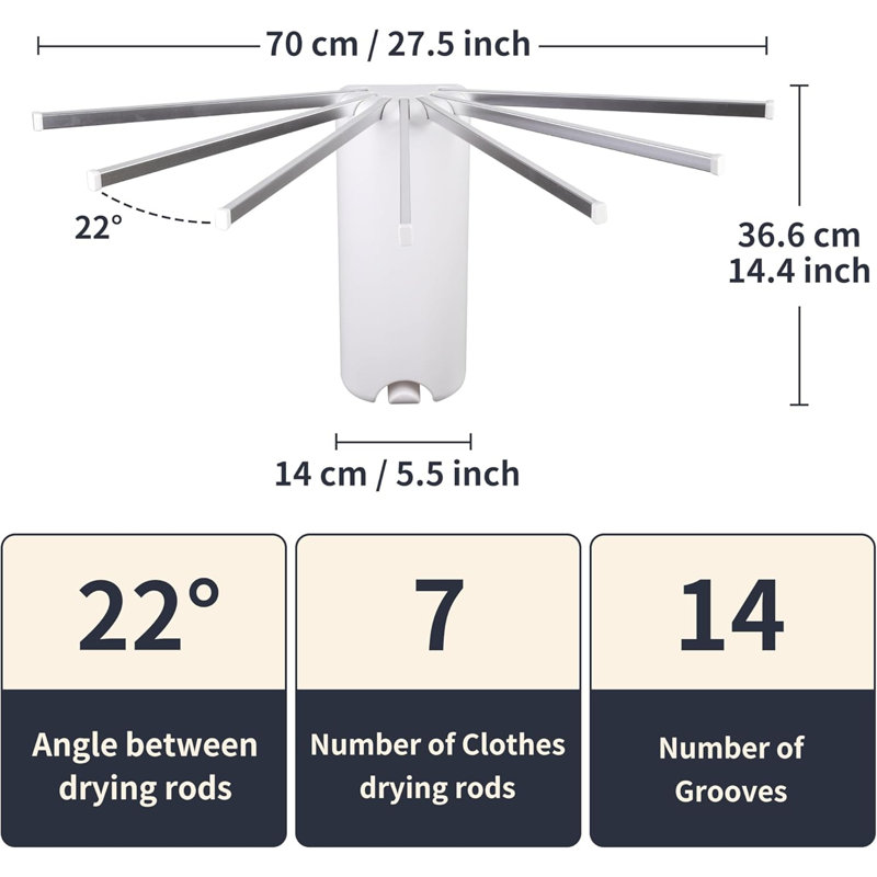 Wall Mounted Tripod Drying Rack - Over The Door Design, Foldable