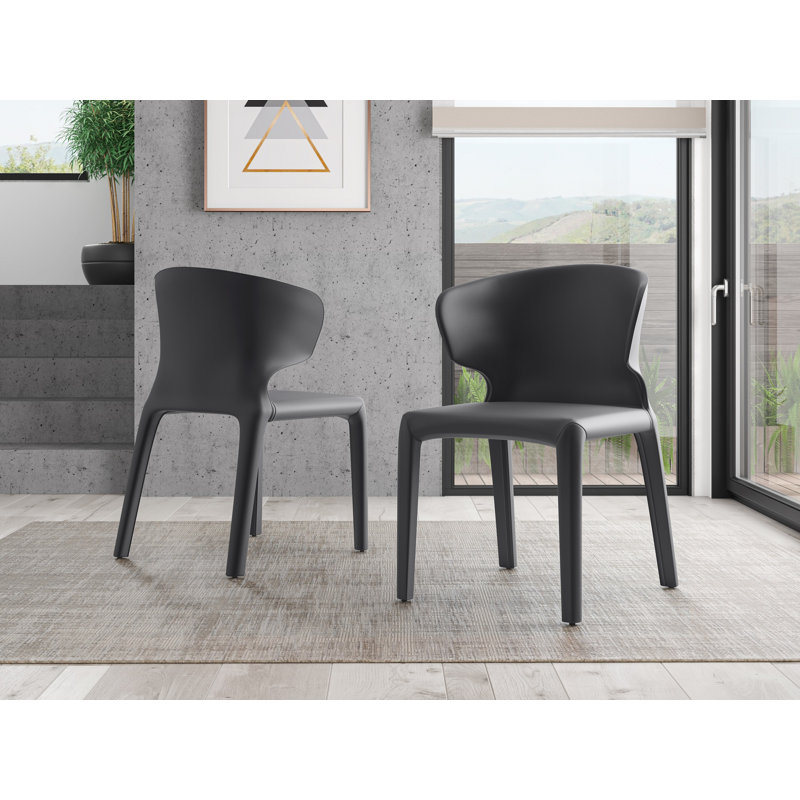 Cesar Upholstered Side Chair, Gray