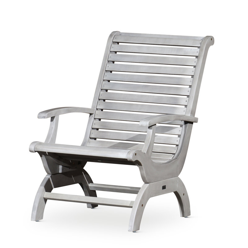 Chaise de plantation en eucalyptus gris argenté - Protection contre la pourriture, look élégant résistant à la pourriture et aux changements