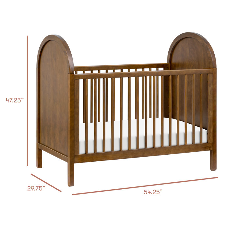 Bondi Cane 3-in-1 Convertible Crib, Natural Walnut