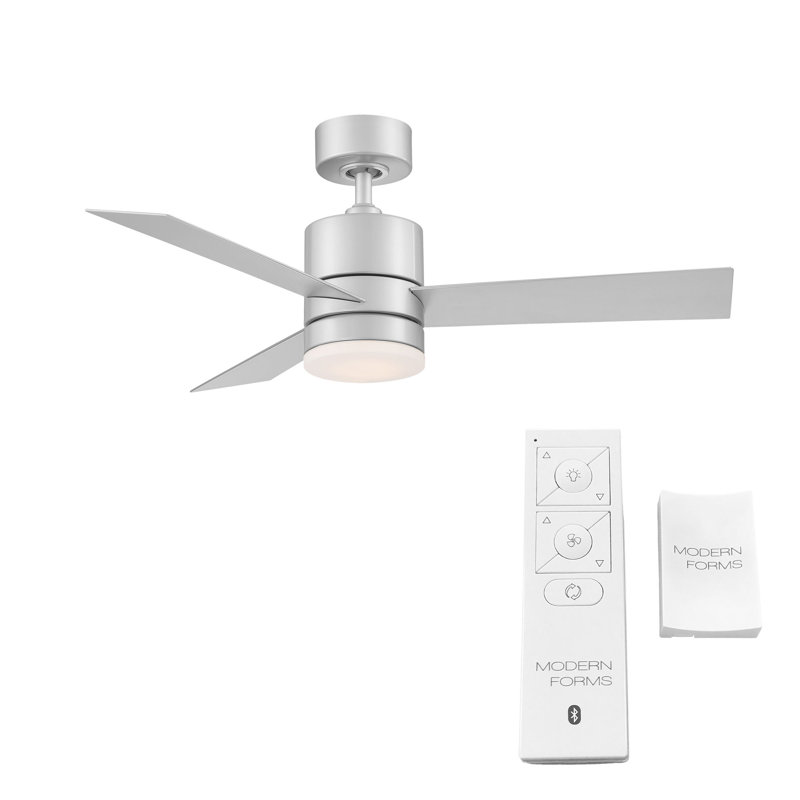 Titanium Silver 44" Smart Ceiling Fan with LED Light and Remote