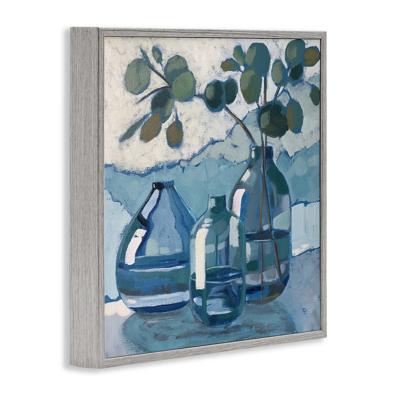 Vases apaisants Eucalyptus Ikebana, Estampe numérique Farmhouse, H 24 po x l 24 po x P 1,5 po