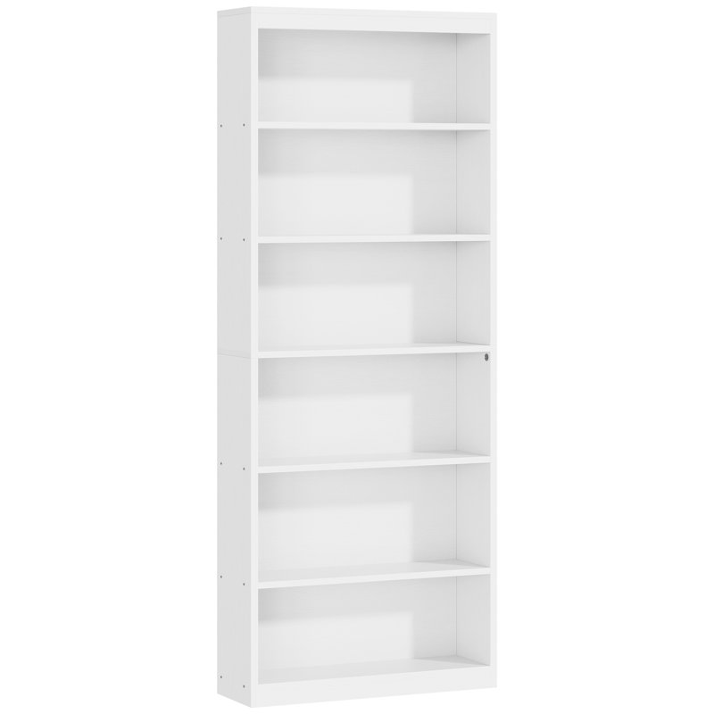 Bibliothèque standard H 70,9 "à 6 niveaux, White