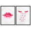 Elegant Woman's Fashion Modern Artwork Framed Prints Posters Bathroom Small Wall Art-104789040-104789042