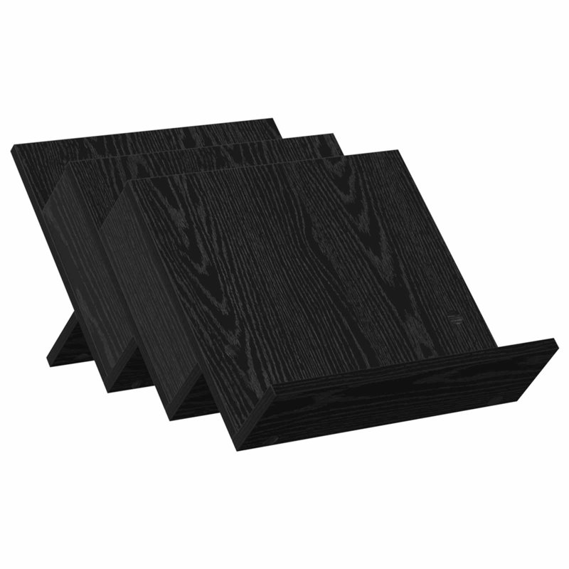 Wood Free Standing Magazine Rack, Black