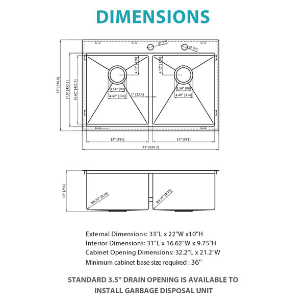 Dimensions du produit
