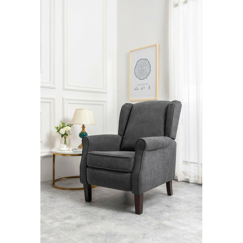 Phyllis Manual Recliner, Grey Linen