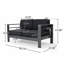 Causeuse de patio Cape Coral - gris