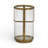 Vortial Gold Metal Banded Ridged Glass Lantern-710113262-710113256