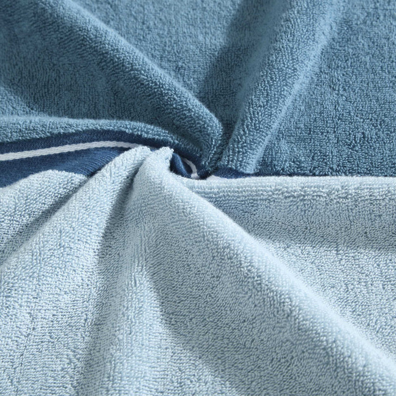 Ensemble de serviettes 6 pièces 100% coton Nautica, Château Belle Belle à rayures bleues