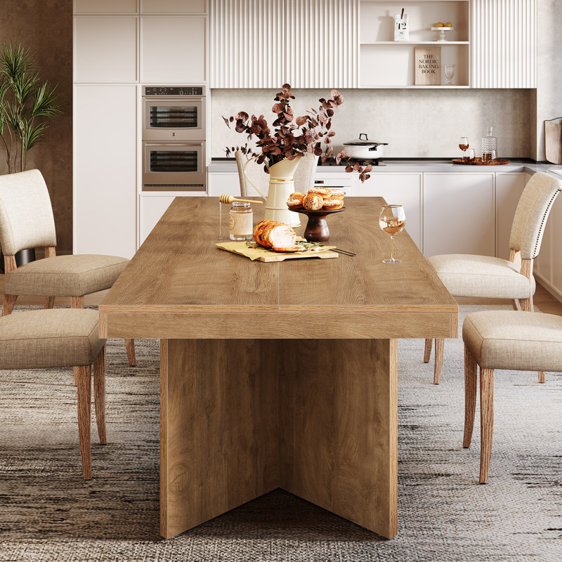 63'' Dining Table For Kitchen, Brown