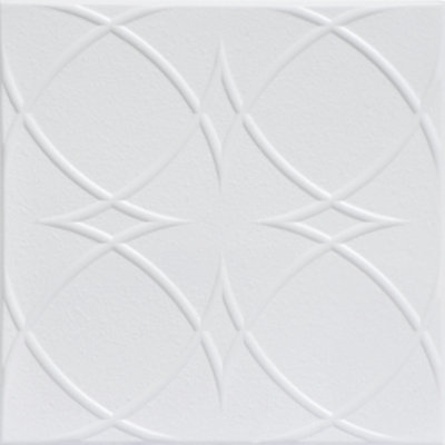 Carreau de plafond en polystyrène encollé 1,6 pi x 1,6 pi Circles and Stars