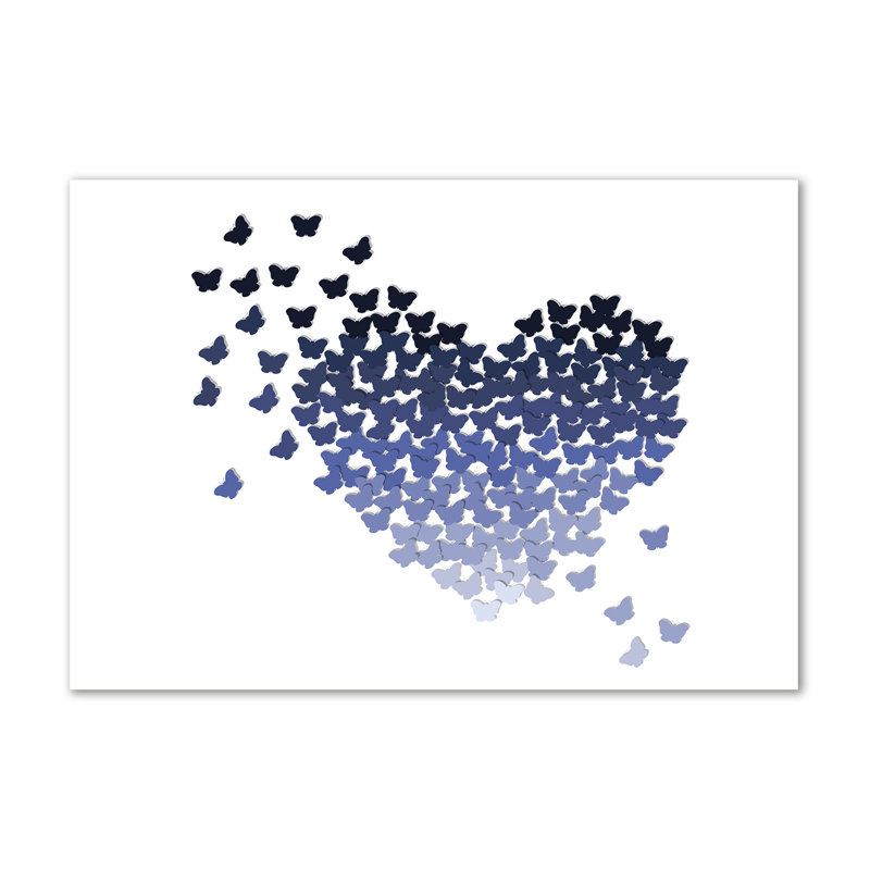 Heart From Butterflies - Wrapped Canvas Print