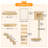 5 Pcs Wood Cat Wall Shelves