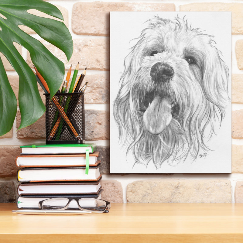Goldendootle sur toile par Barbara Keith, H 16 po x l 12 po x P 0,75 po