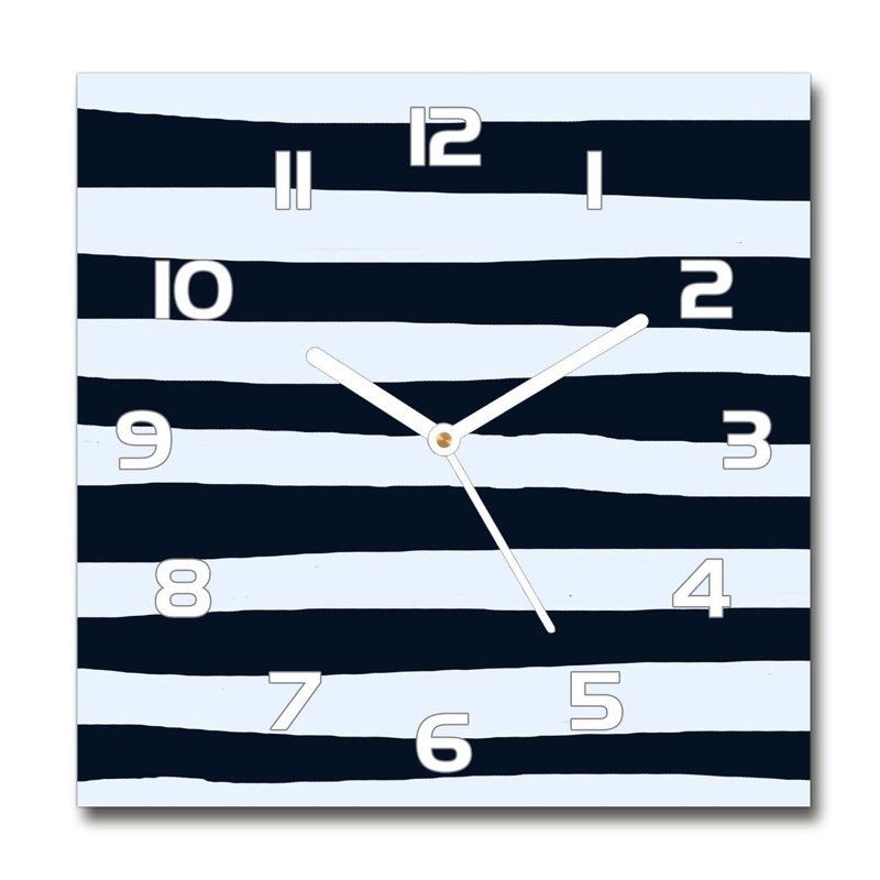 Harrielson Glass Wall Clock, White/Black