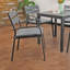 Chaise de patio empilable avec coussin Chamya-1237755487