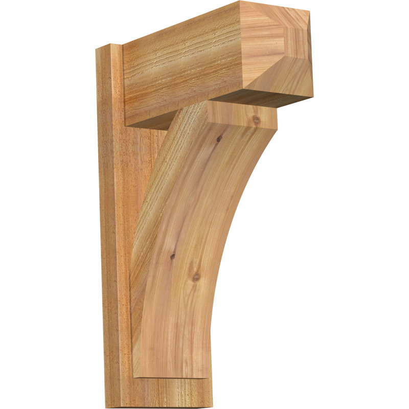 Persienne en bois rustique Thorton Craftsman,  P 18 po x H 26 po , Cèdre rouge de l'Ouest de 8 po (sciage brut)