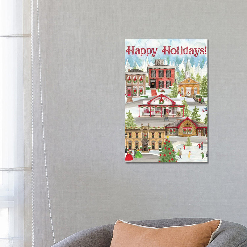 Christmas Village Portrait II by Tara Reed - Wrapped Canvas Print, 66.04 cm H x 45.72 cm W x 1.91 cm D