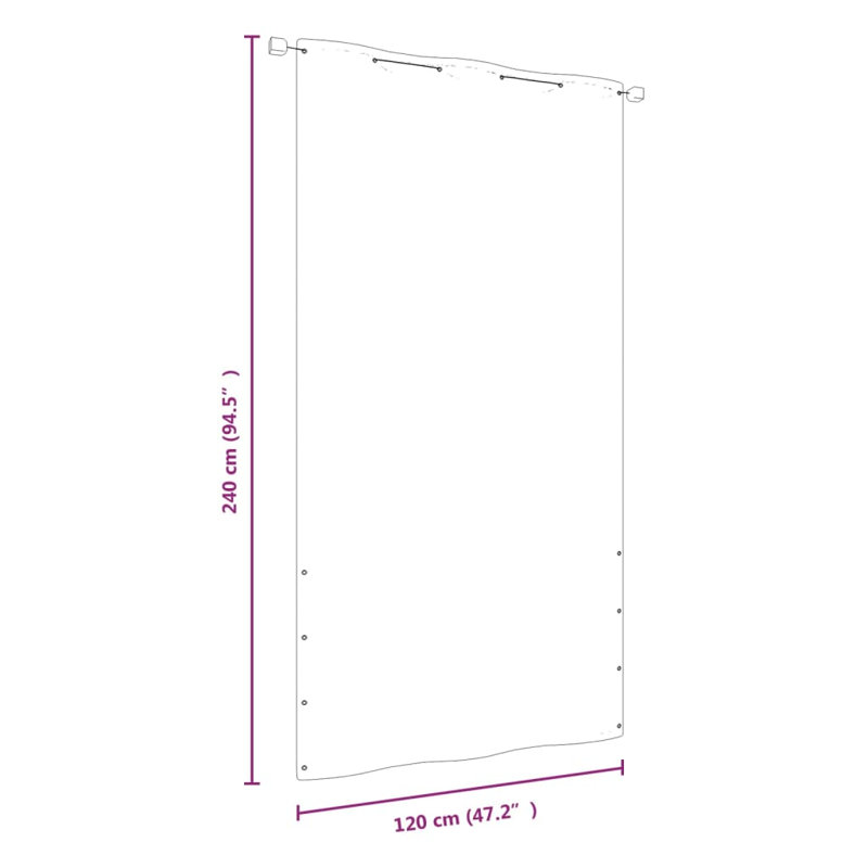Amulya Oxford Fabric Privacy Fence, Red, 240cm H x 120cm W