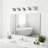 5-Light 32 in. Vanity Light with Clear Square Glass Shades-2052992837-2050243613