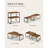 Cabinet Organizer Shelf, Set Of 4 Kitchen Counter Shelves, Kitchen Storage, Spice Rack, Stackable, Expandable, Metal And Engineered Wood, UKCS027B01-205553948