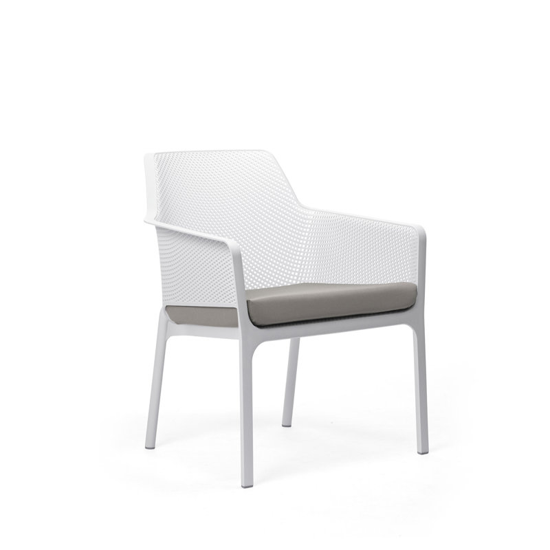 Net Outdoor Lounge Chair, White