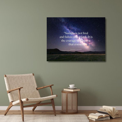 Trinx ArtsyQuotes Gallery Wrapped Canvas Art: Winston Churchill Quote: Success is Not Final