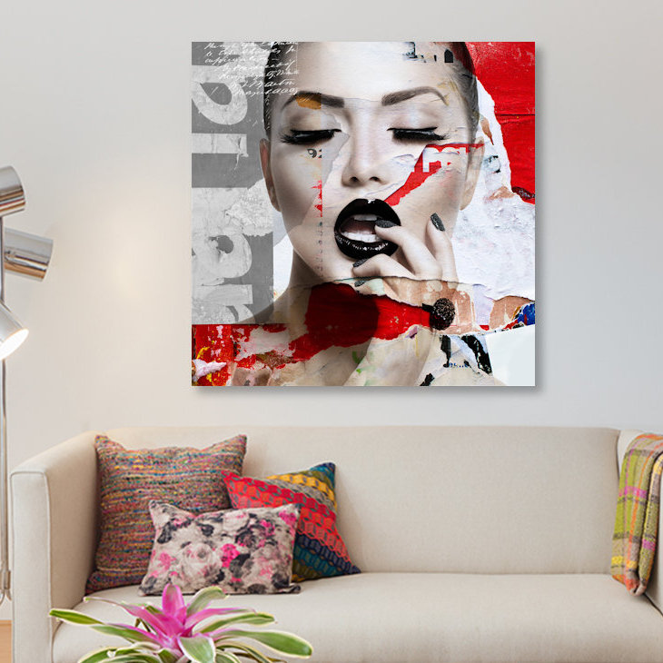 «Absolument Beautiful I», impression sur toile, H 48 po x l 48 po x P 1,5 po, Toile tendue, Pas de tapis