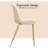 Annunziata Dining Chairs - Modern Stackable Plastic Chairs with Chrome Metal Legs & Solid Back - Set of 4 Kitchen & Dining Room Chairs, Beige-323394008