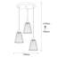 Luminaire suspendu conique à 3 lumières Aido