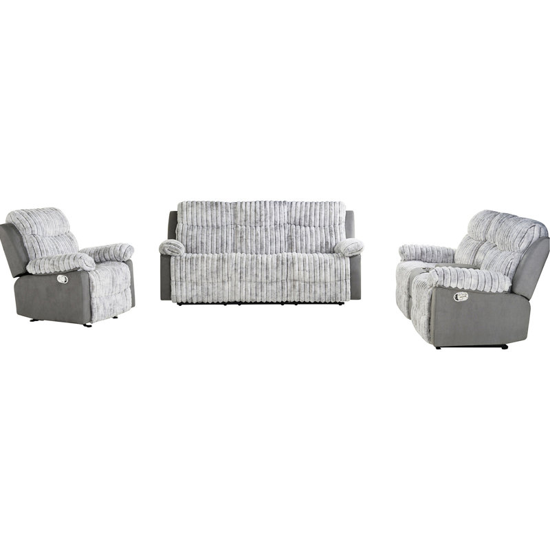 Gris avec inclinaison manuelle, 3, rembourrage en mousse mi-ferme et en fibres, tissu, Gris
