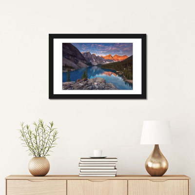 «Moraine Lake» par Sergio Lanza, reproduction sur toile tendue sur châssis