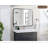 Black Bathroom Wall Mirror for Over Sink with Shatterproof Glass and Anti-Rust Frame, 40 x 32 Inches, Rectangular Design-116112800